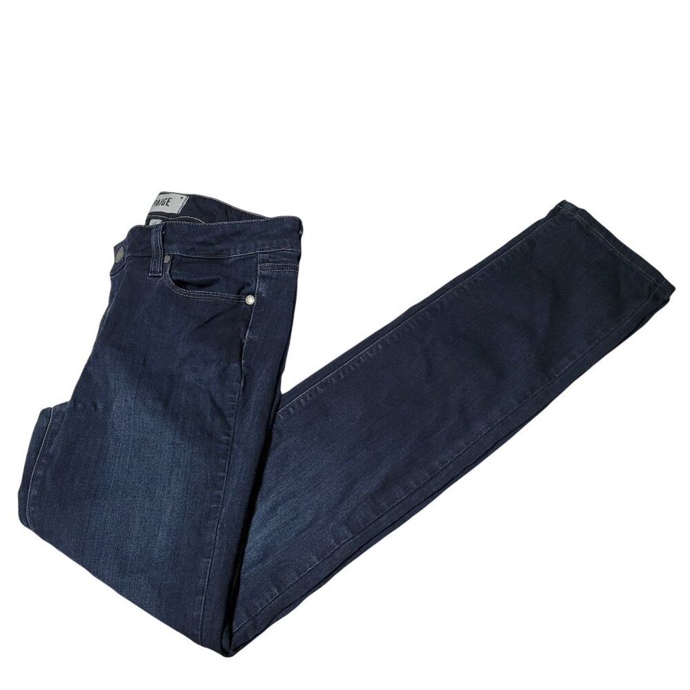Paige Skyline Skinny Jeans Womens Size 27 Low Rise Dark Wash Denim Pants
